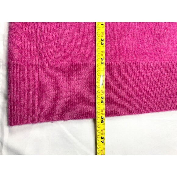 Saks Fifth Avenue Sweater Womens L Pink 100% Cashmere Short Sleeve Crewneck - Picture 6 of 8